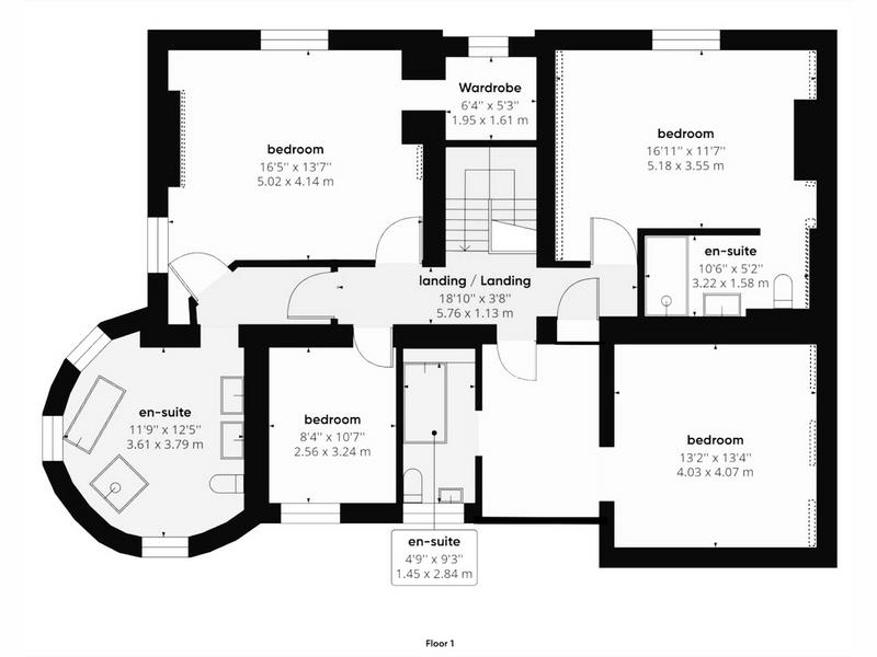 First Floor Floorplan for Station Road, Sutton Bonington, Loughborough
