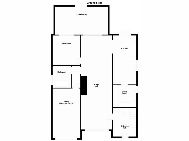 Ground Floor Floorplan for Forest Road, Loughborough