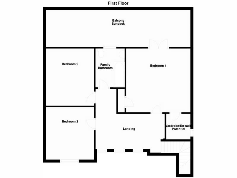 First Floor Floorplan for Forest Road, Loughborough