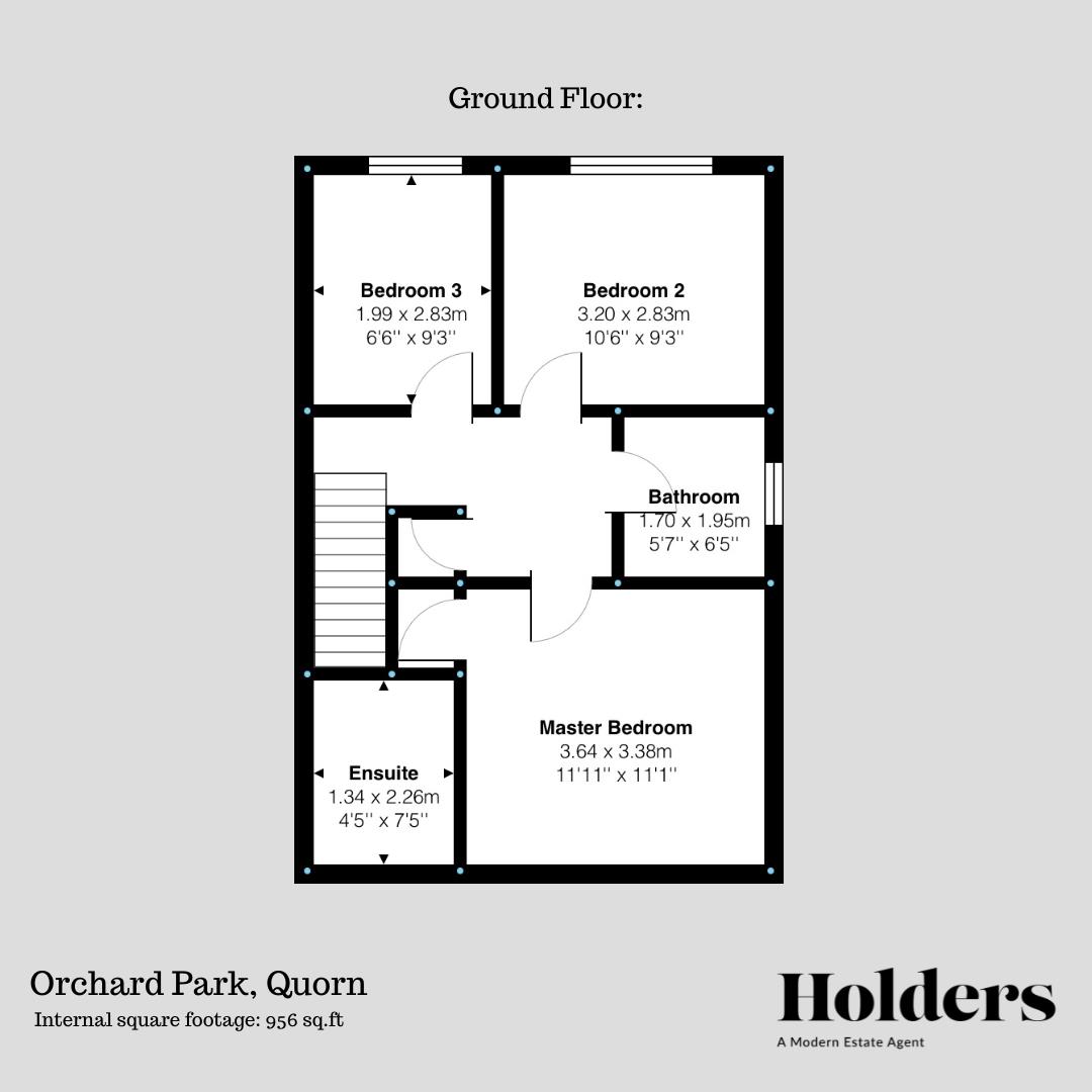 First Floor Floorplan for Turlington Avenue, Quorn