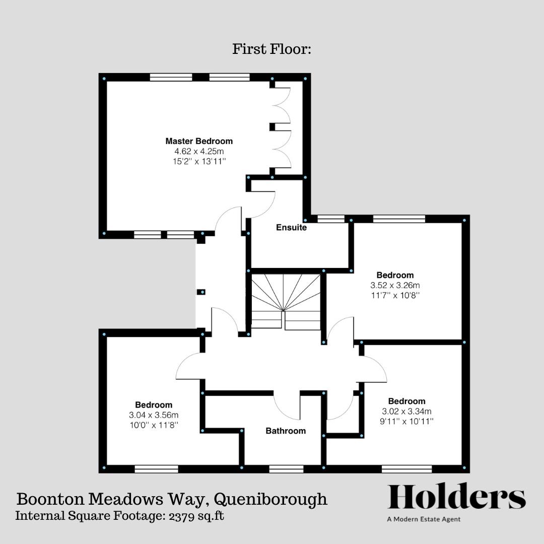 First Floor Floorplan for Boonton Meadows Way, Queniborough, Leicester