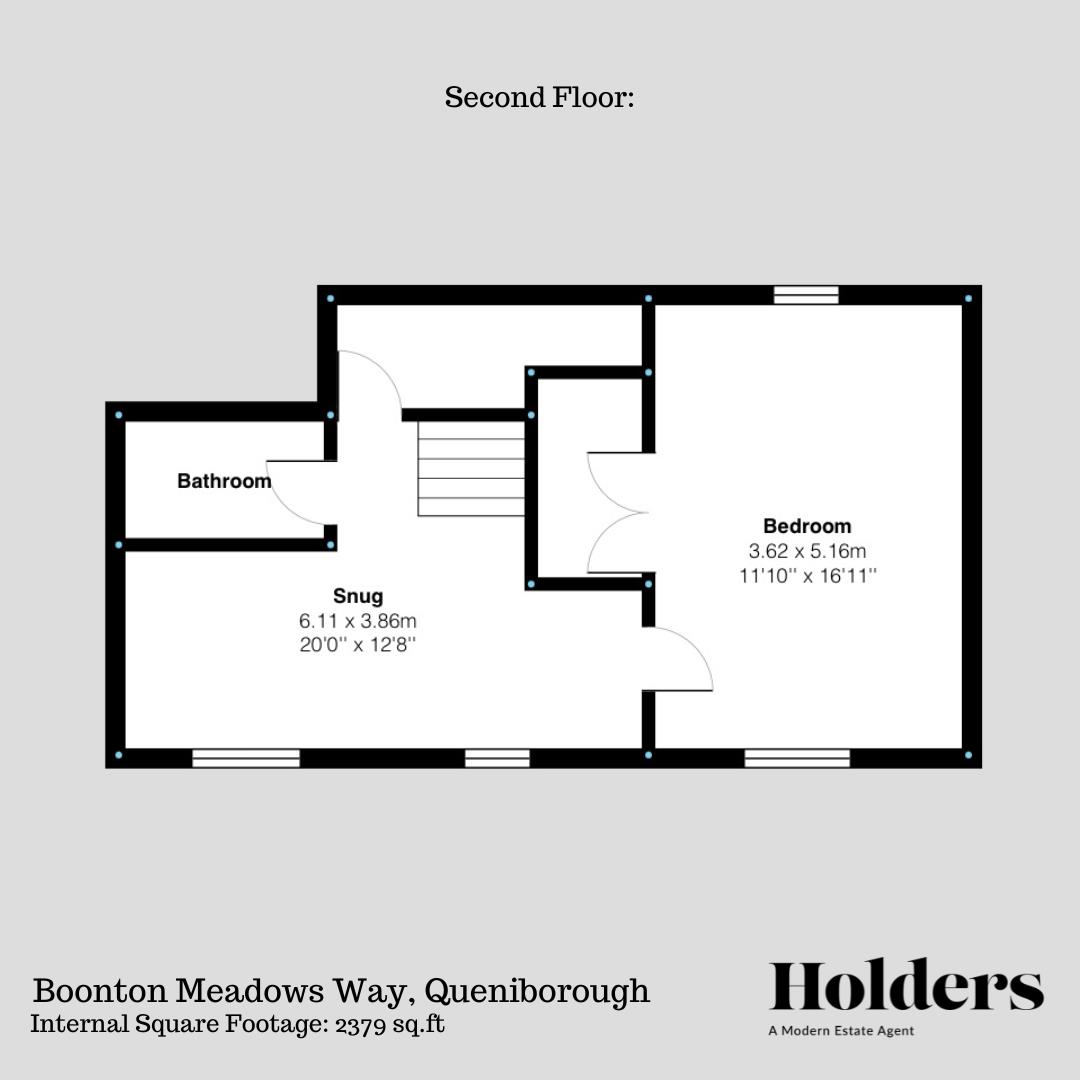 Second Floor Floorplan for Boonton Meadows Way, Queniborough, Leicester