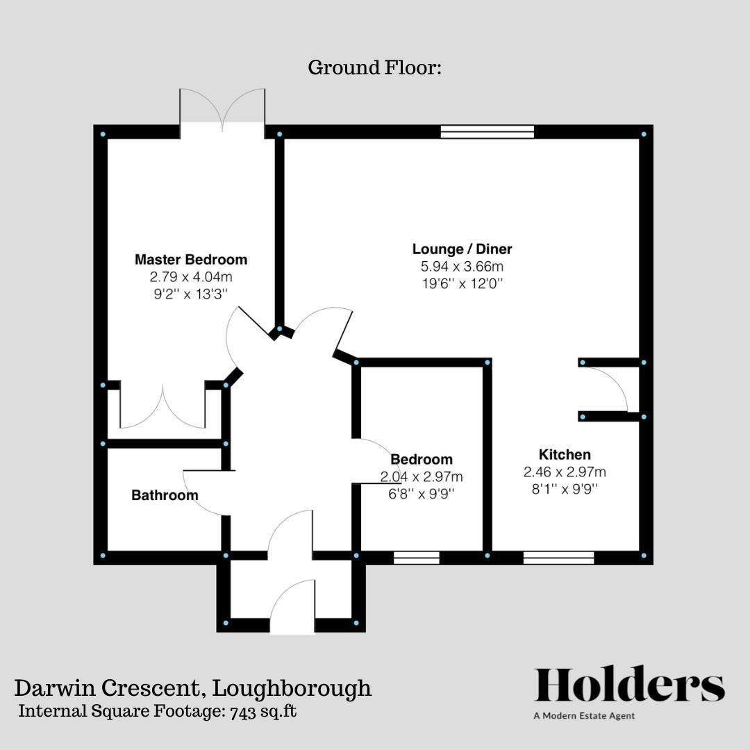 Floor Plan Floorplan for Darwin Crescent, Loughborough