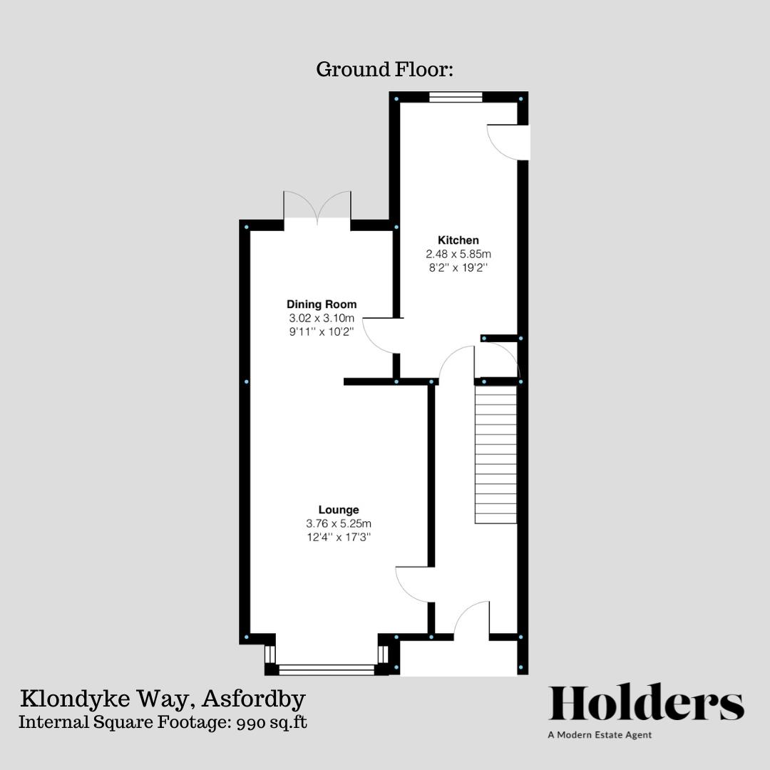 Ground Floor Floorplan for Klondyke Way, Asfordby, Melton Mowbray