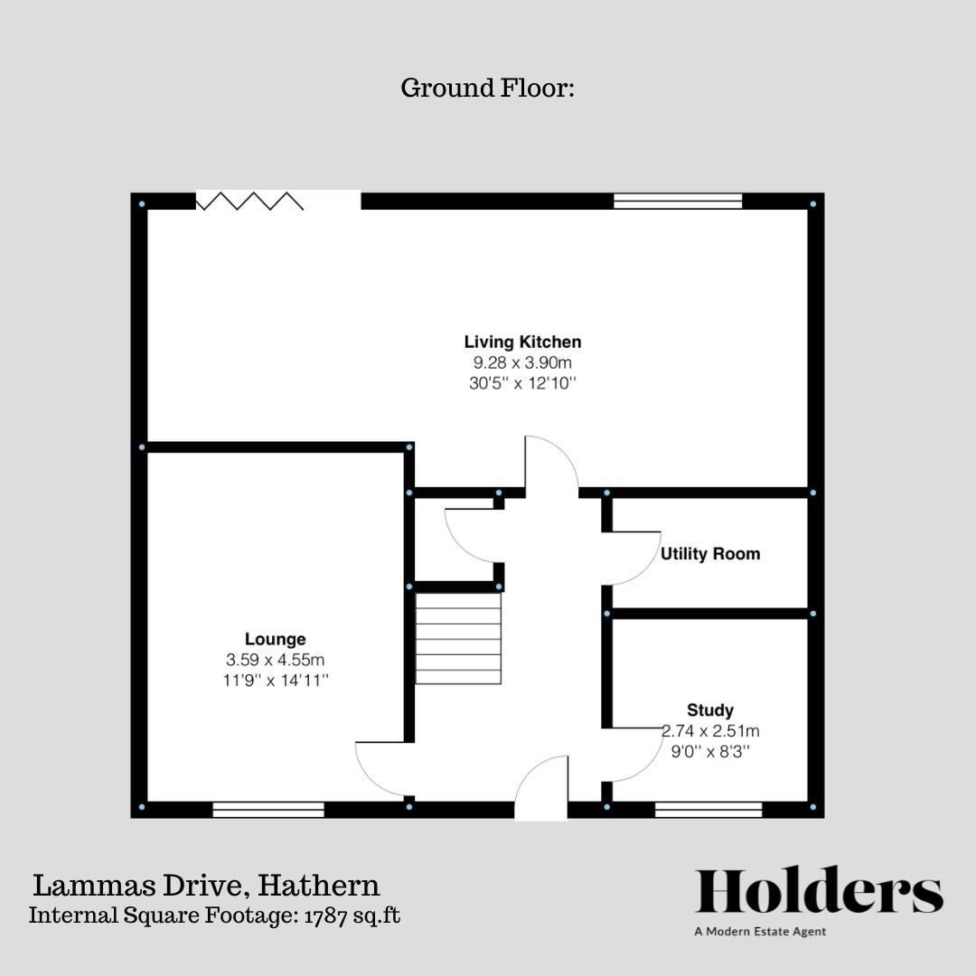 Ground Floor Floorplan for Lammas Drive, Hathern, Loughborough