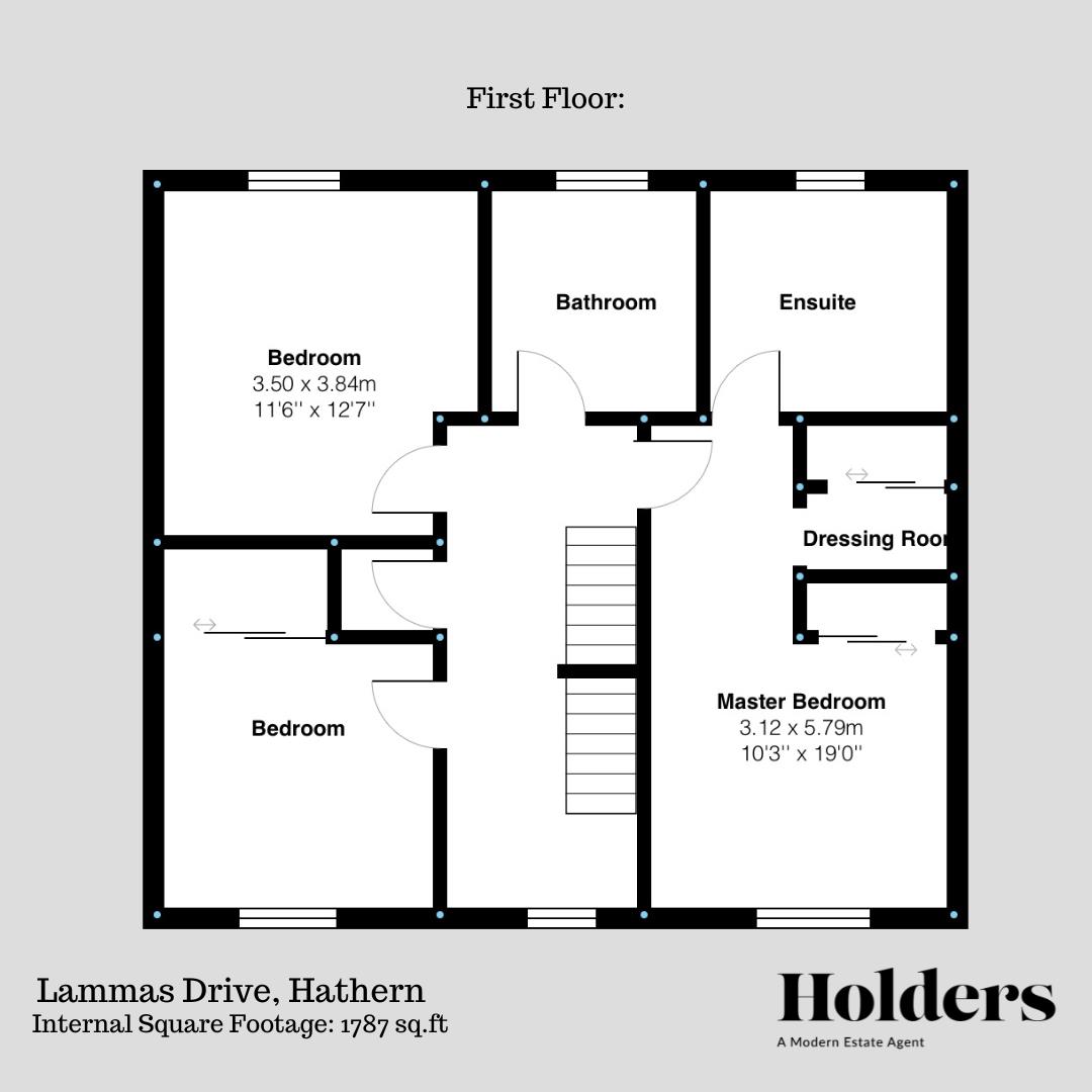 First Floor Floorplan for Lammas Drive, Hathern, Loughborough