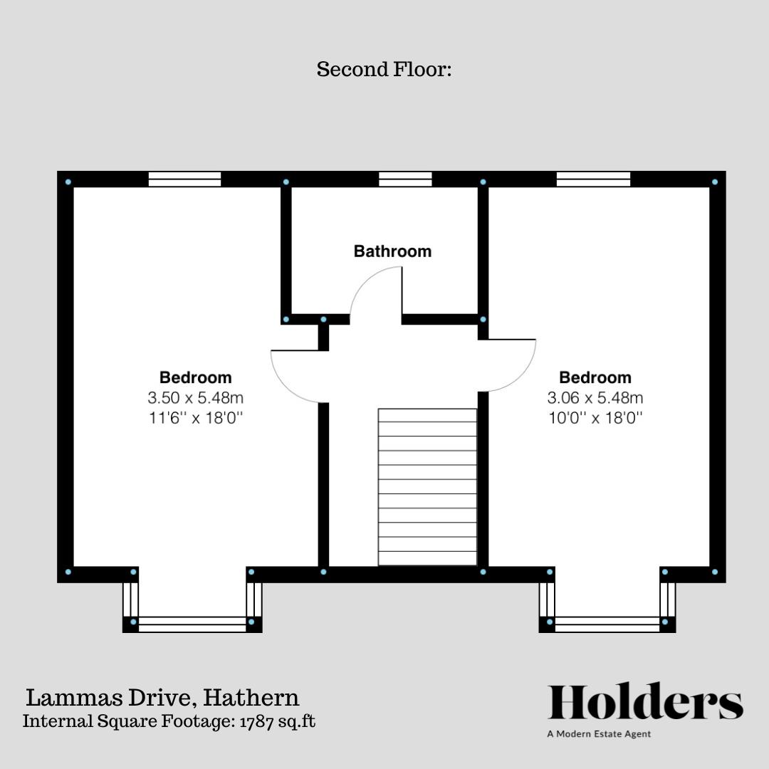 Second Floor Floorplan for Lammas Drive, Hathern, Loughborough