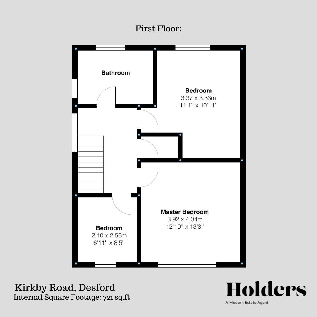 First Floor Floorplan for Kirkby Road, Desford, Leicester