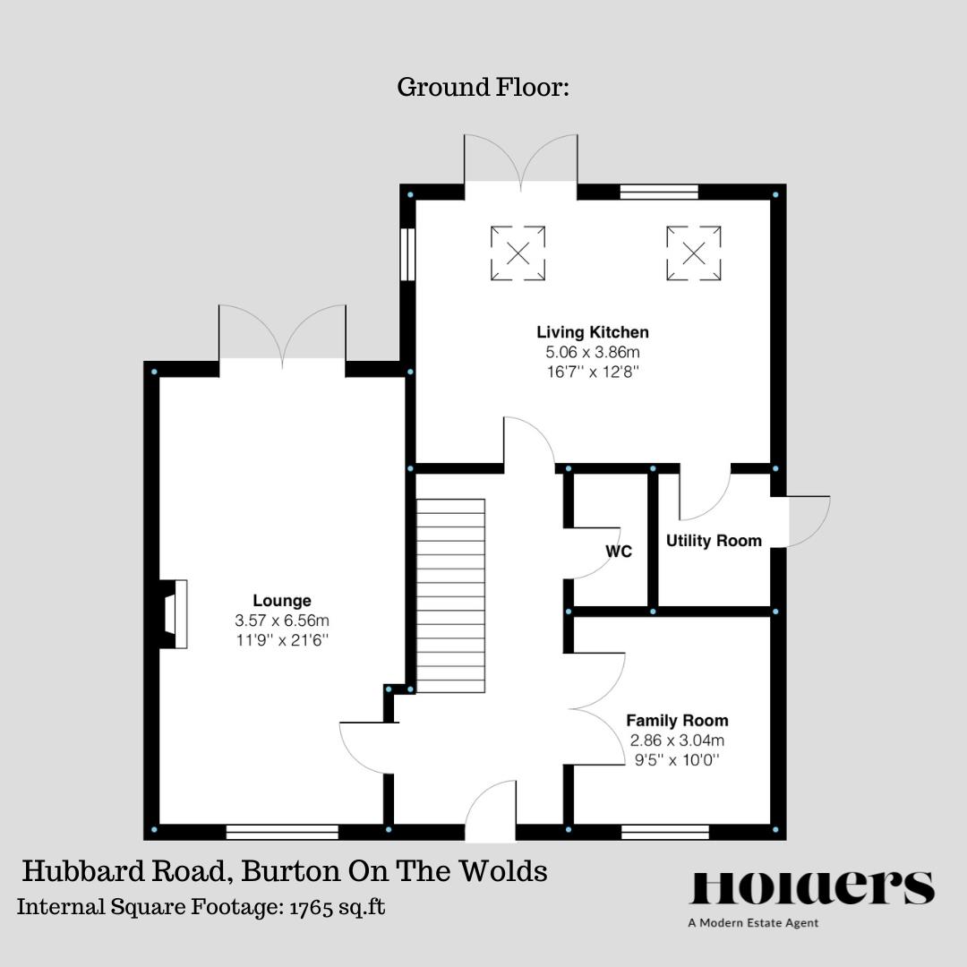 Ground Floor Floorplan for Hubbard Road, Burton-On-The-Wolds, Loughborough
