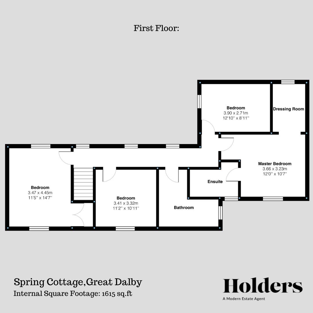 First Floor Floorplan for Top End, Great Dalby, Melton Mowbray