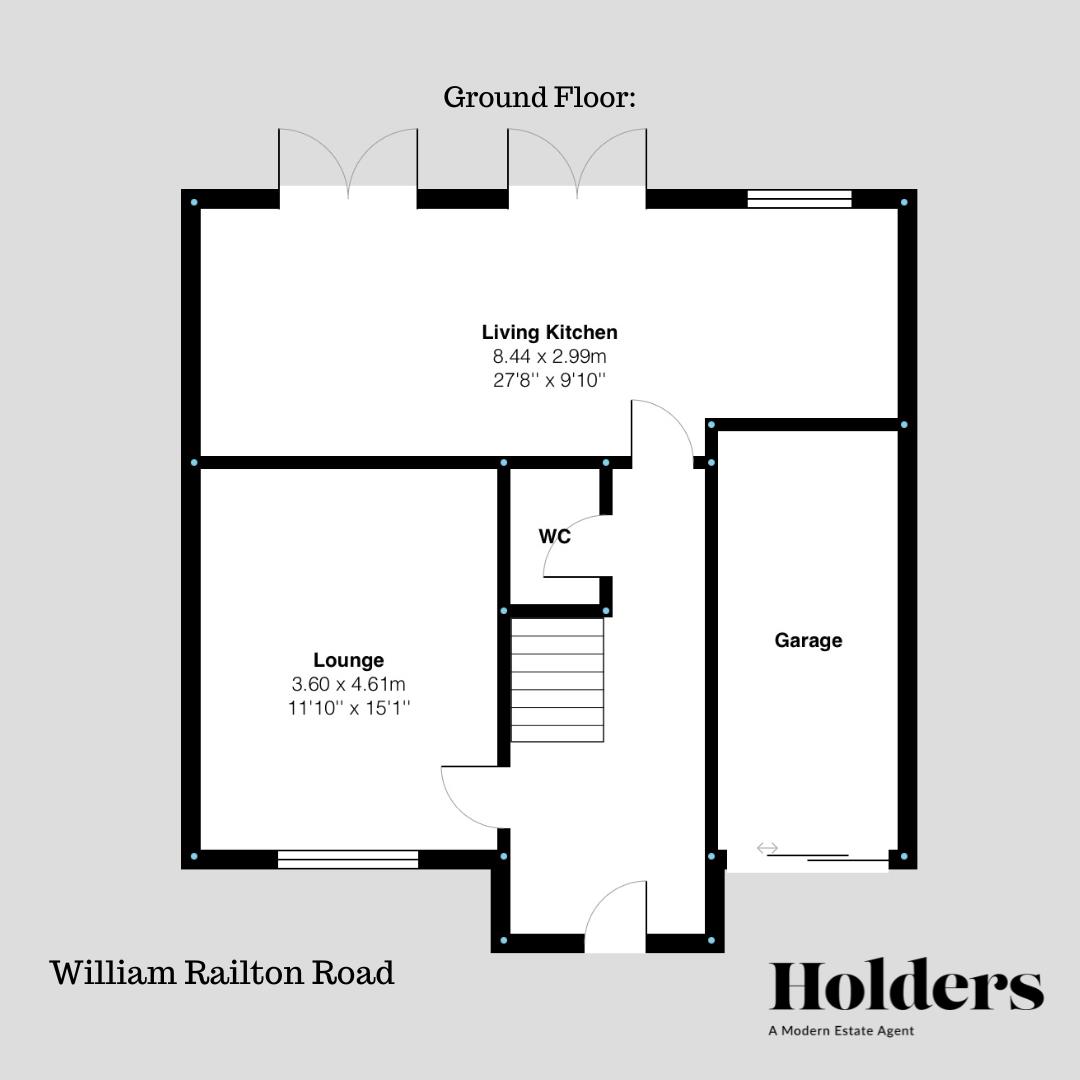 Ground Floor Floorplan for William Railton Road, Hathern, Loughborough