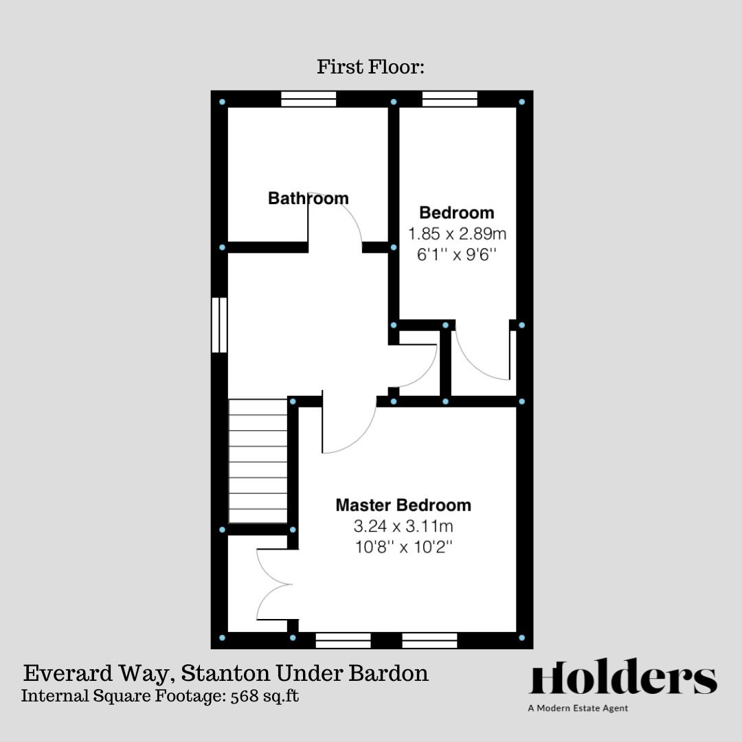 First Floor Floorplan for Everard Way, Stanton Under Bardon, Markfield