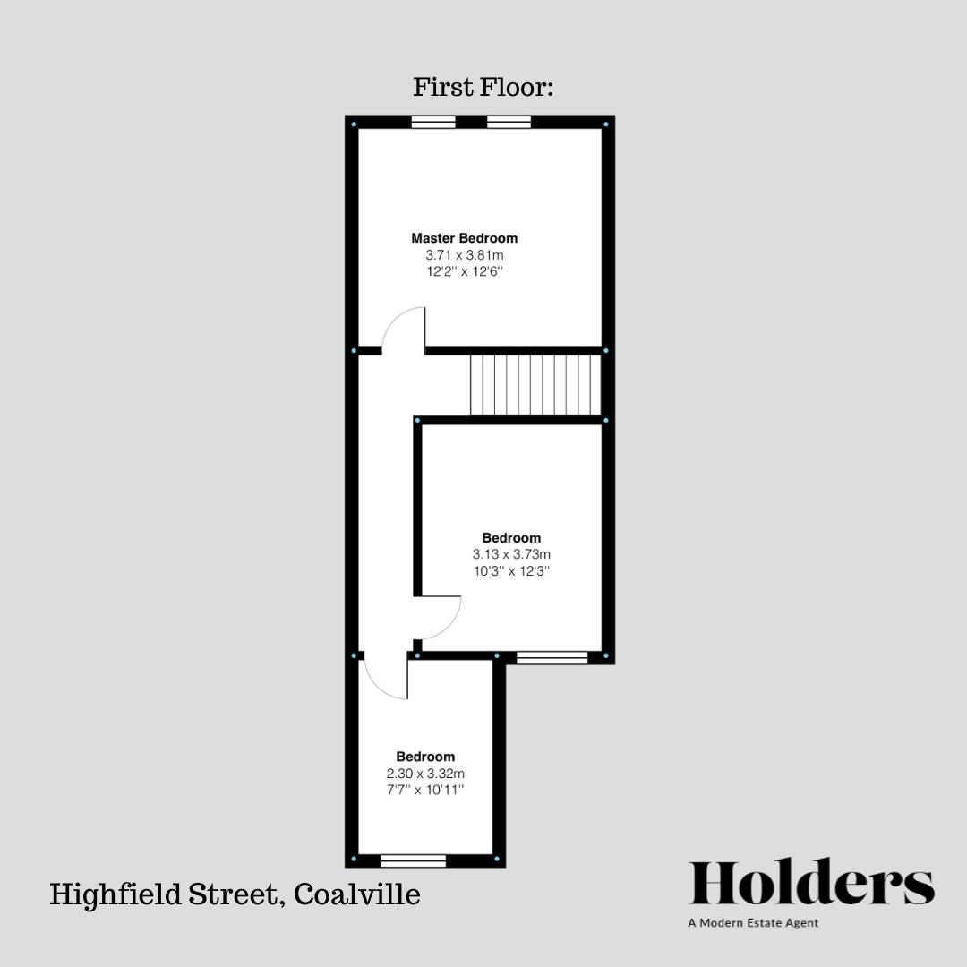 First Floor Floorplan for Highfield Street, Coalville