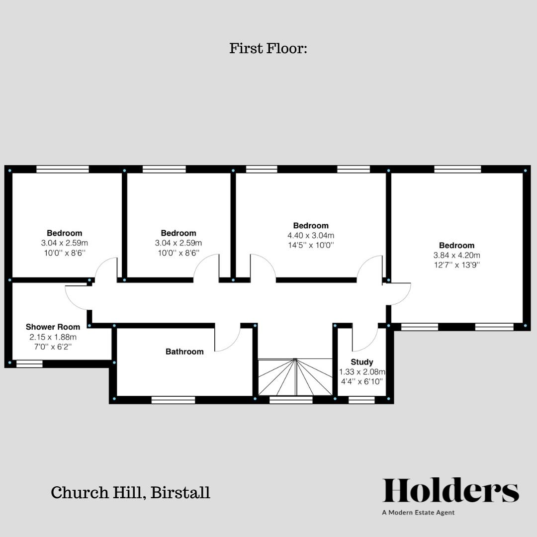 First Floor Floorplan for Church Hill, Birstall, Leicester