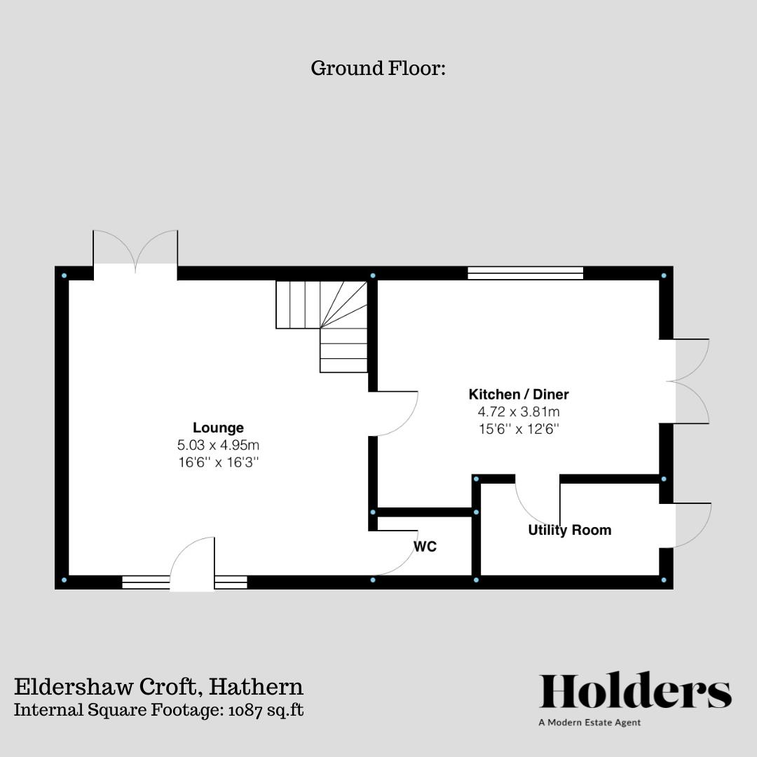 Ground Floor Floorplan for Eldershaw Croft, Hathern, Loughborough