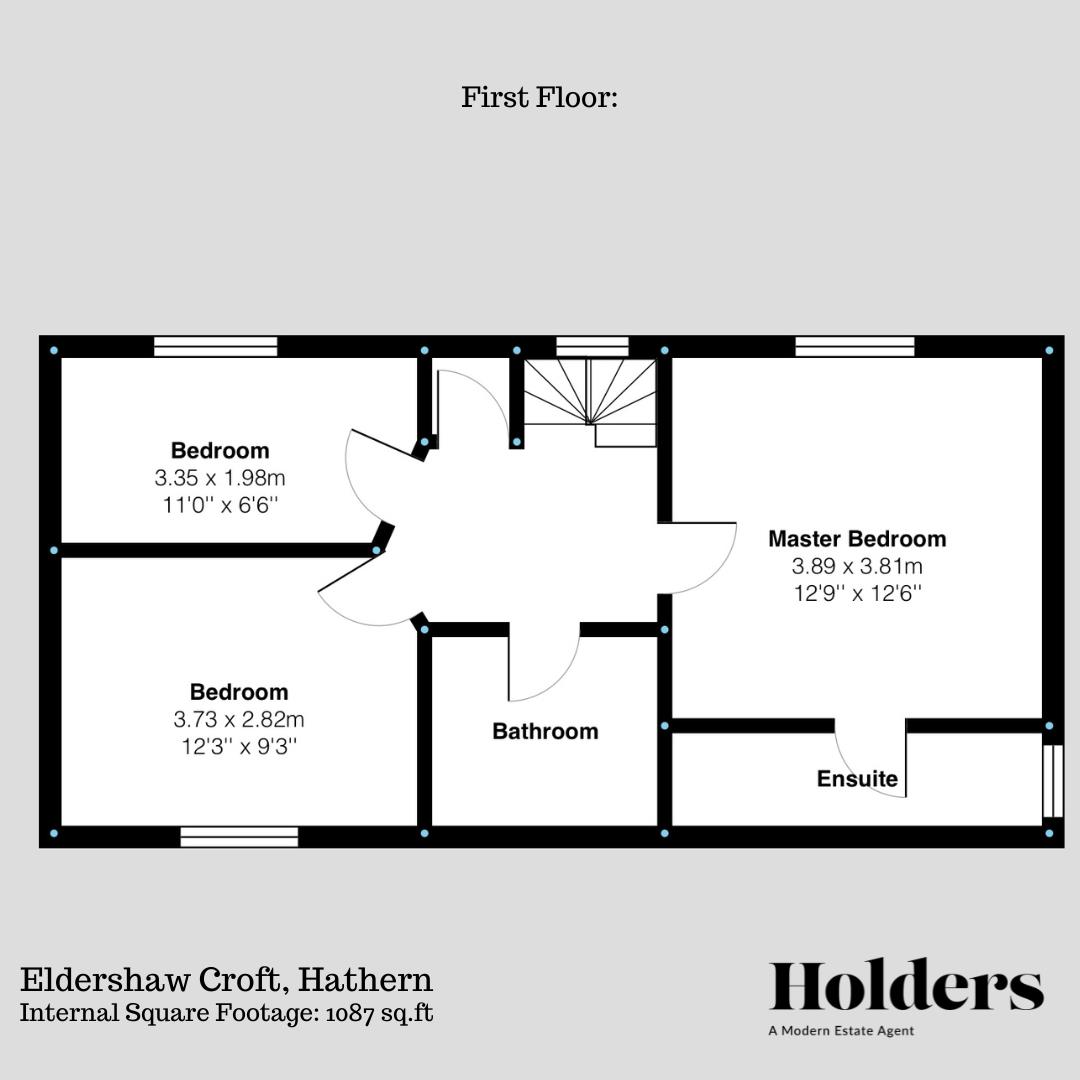First Floor Floorplan for Eldershaw Croft, Hathern, Loughborough