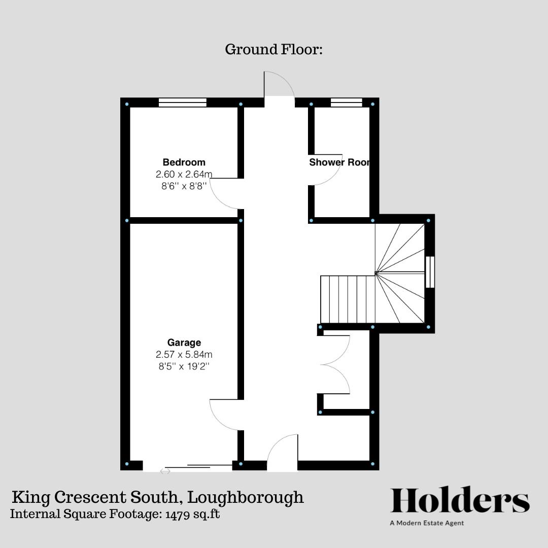 Ground Floor Floorplan for King Crescent South, Loughborough