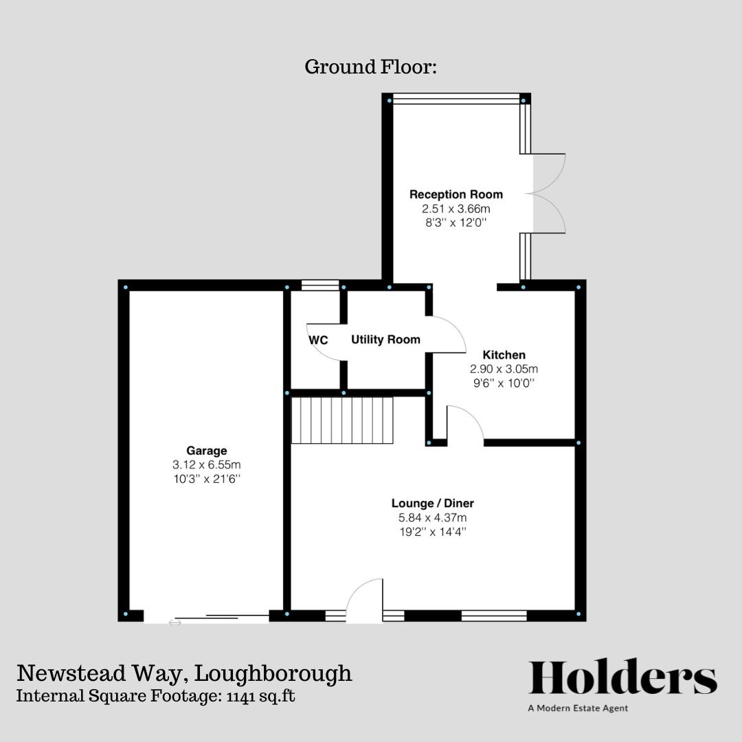 Ground Floor Floorplan for Newstead Way, Loughborough