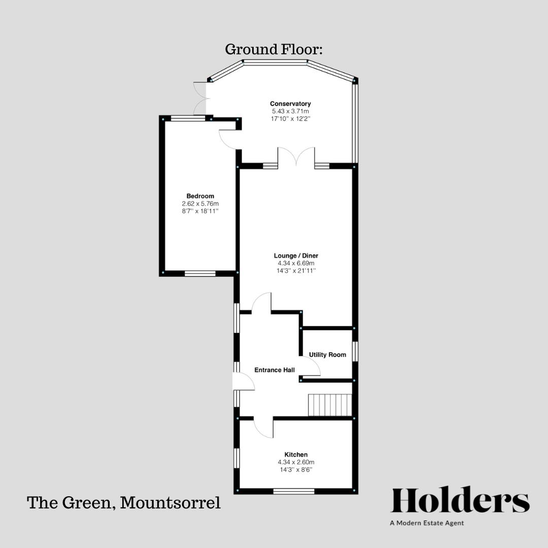 Ground Floor Floorplan for The Green, Mountsorrel, Loughborough