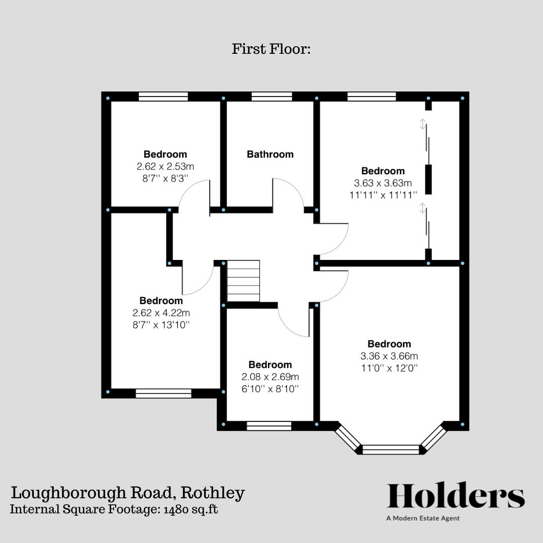 First Floor Floorplan for Loughborough Road, Rothley, Leicester