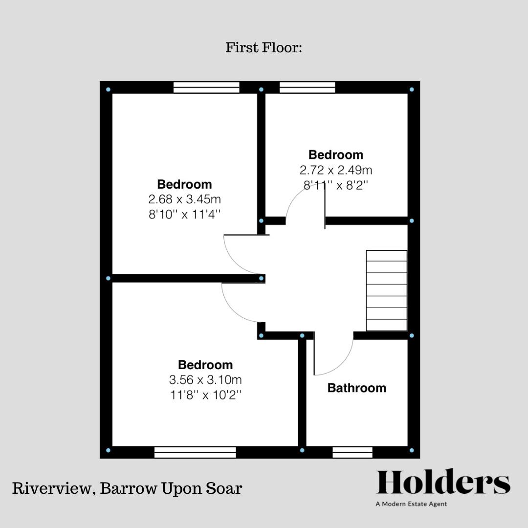 First Floor Floorplan for Riverview, Barrow Upon Soar, Loughborough
