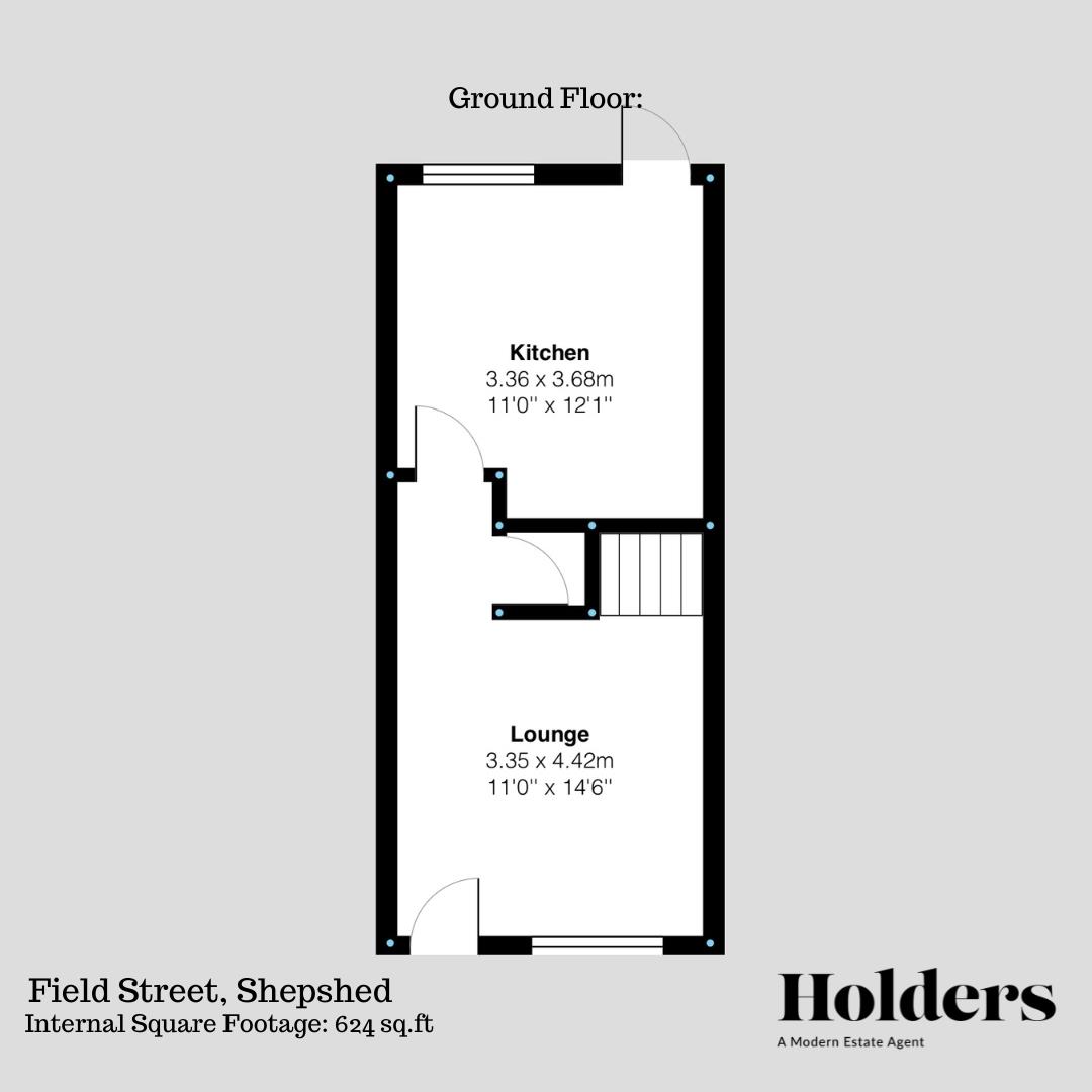 Ground Floor Floorplan for Field Street, Shepshed, Loughborough