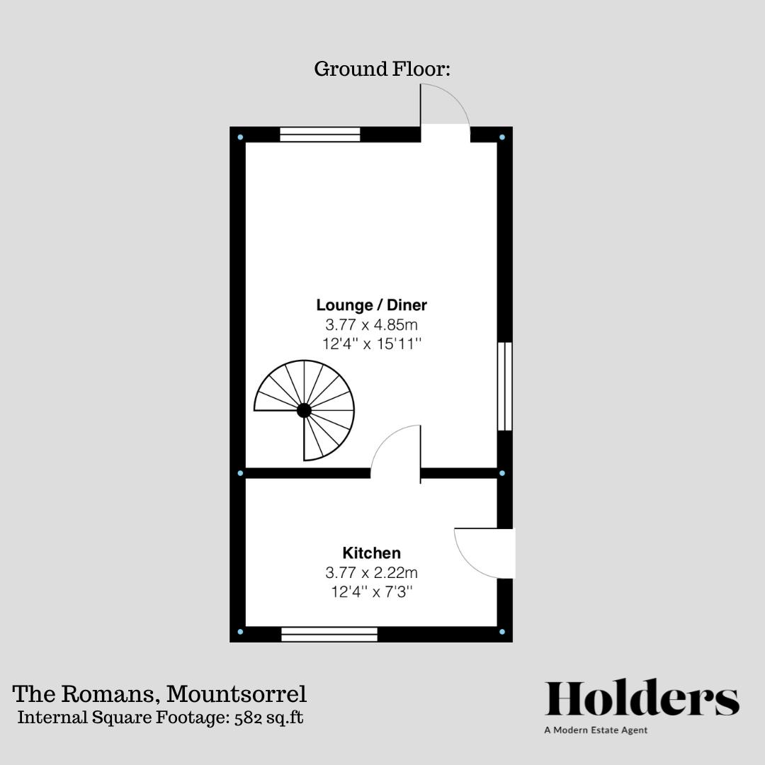 Ground Floor Floorplan for The Romans, Mountsorrel, Loughborough