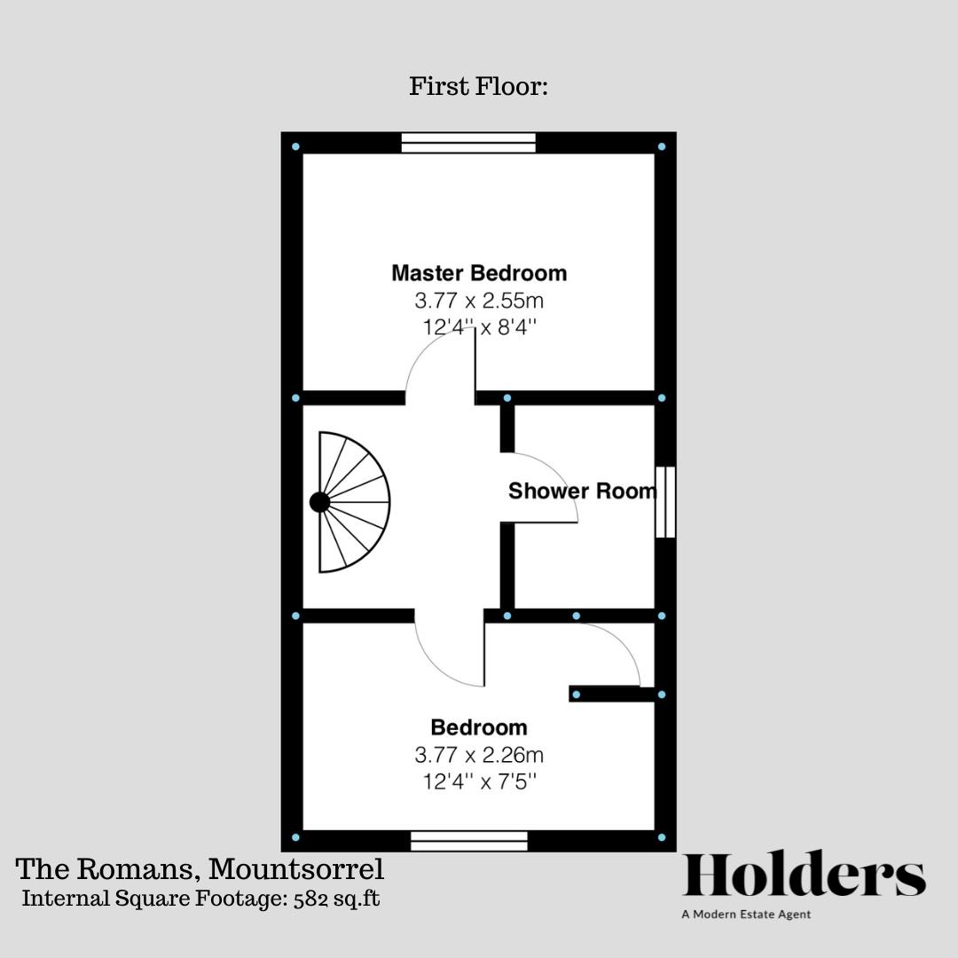 First Floor Floorplan for The Romans, Mountsorrel, Loughborough