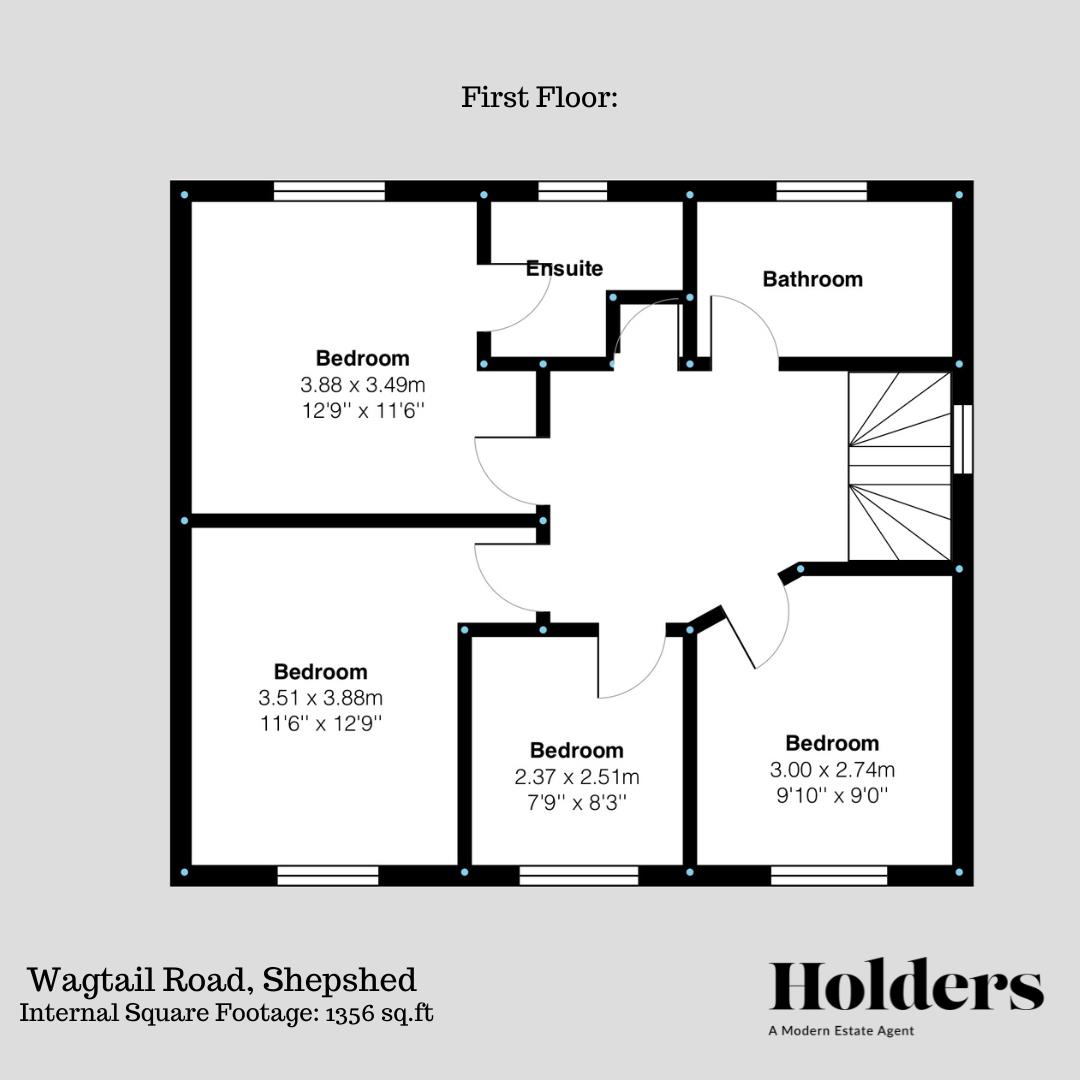 First Floor Floorplan for Wagtail Road, Shepshed, Loughborough