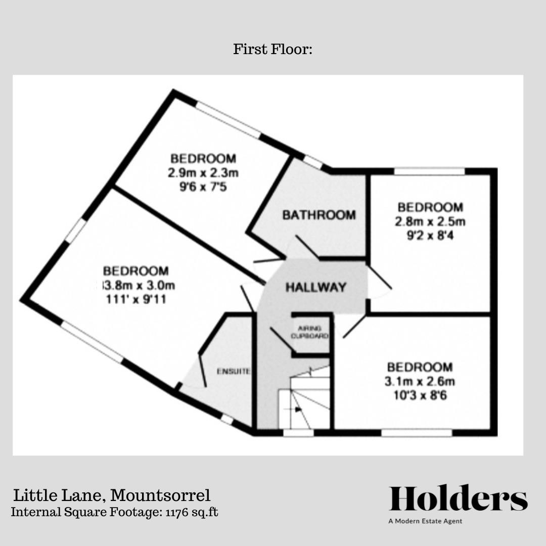 First Floor Floorplan for Little Lane, Mountsorrel, Loughborough