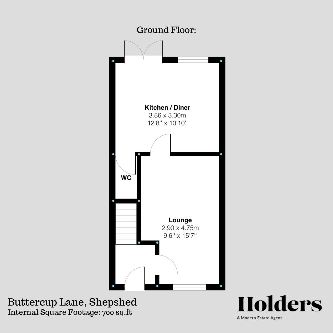 Ground Floor Floorplan for Buttercup Lane, Shepshed, Loughborough