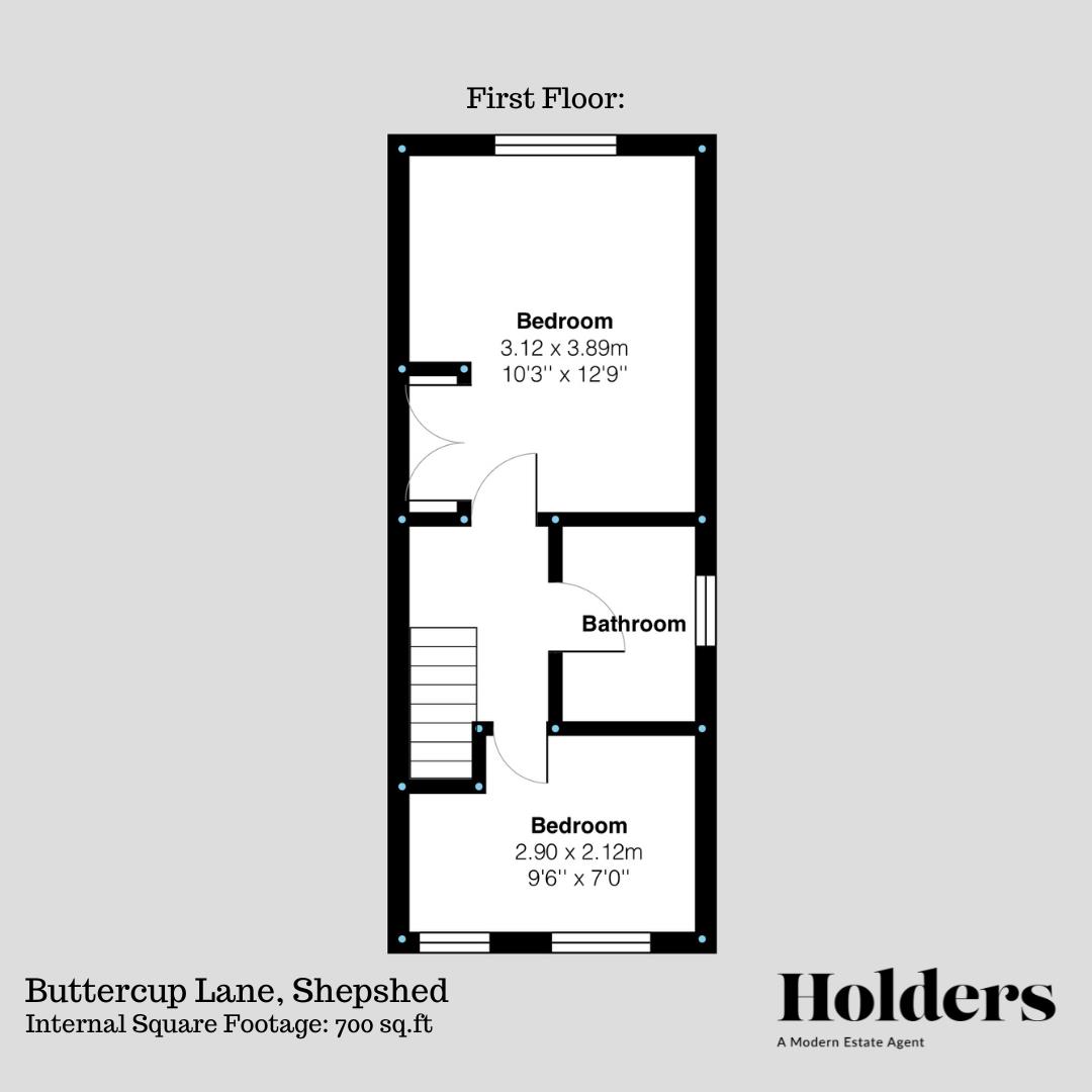First Floor Floorplan for Buttercup Lane, Shepshed, Loughborough
