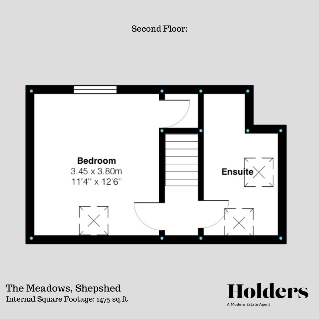 Second Floor Floorplan for The Meadows, Shepshed, Loughborough