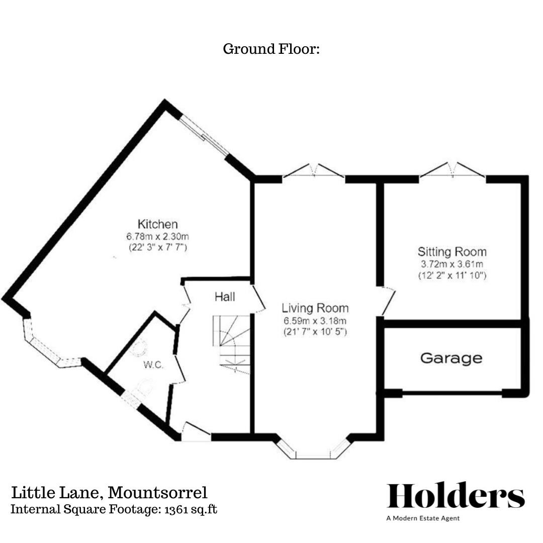 Ground Floor Floorplan for Little Lane, Mountsorrel, Loughborough