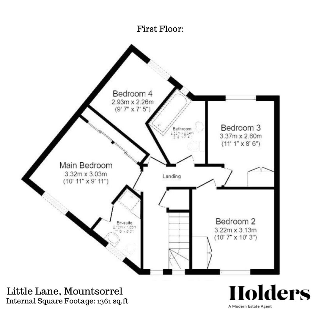 First Floor Floorplan for Little Lane, Mountsorrel, Loughborough