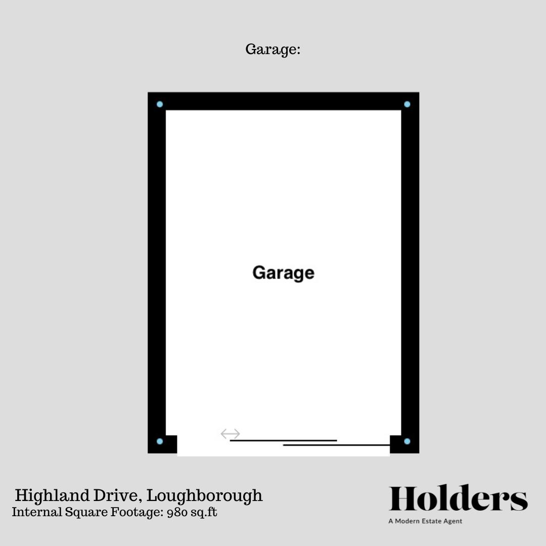 Garage Floorplan for Highland Drive, Loughborough