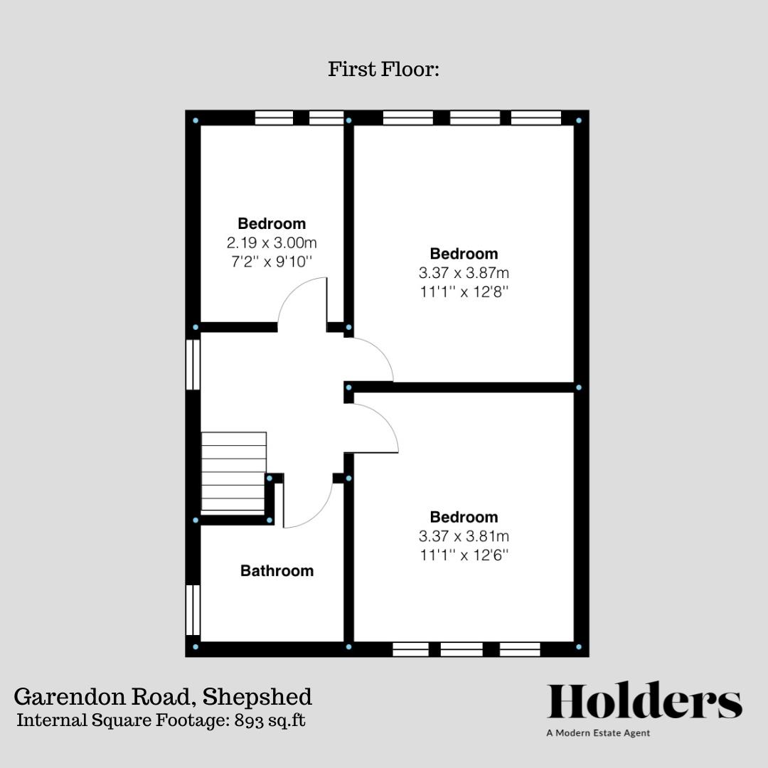First Floor Floorplan for Garendon Road, Shepshed, Loughborough