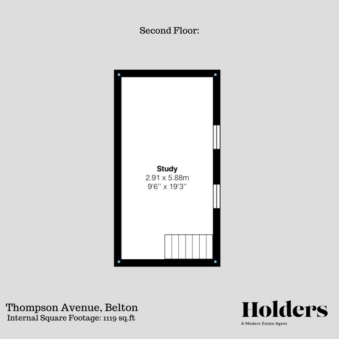 Second Floor Floorplan for Thompson Avenue, Belton, Loughborough