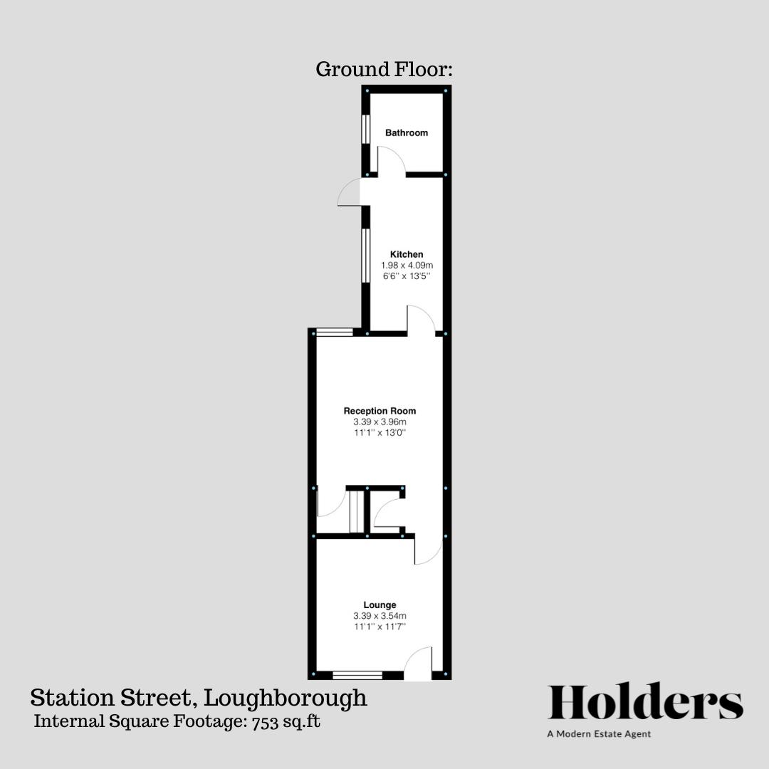 Ground Floor Floorplan for Station Street, Loughborough