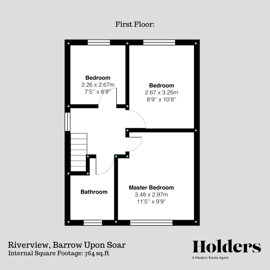 First Floor Floorplan for Riverview, Barrow Upon Soar, Loughborough