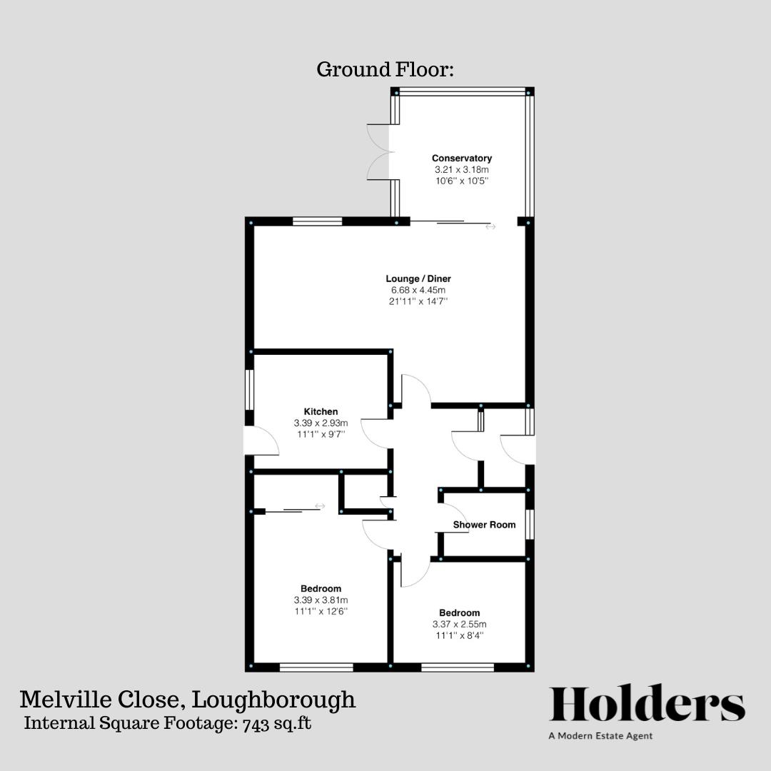 Floorplan Floorplan for Melville Close, Loughborough