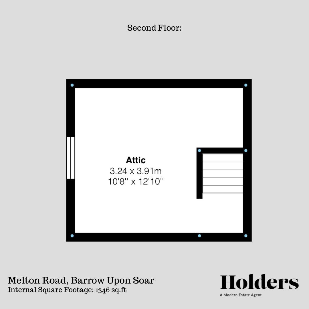 Second Floor Floorplan for Melton Road, Barrow Upon Soar, Loughborough