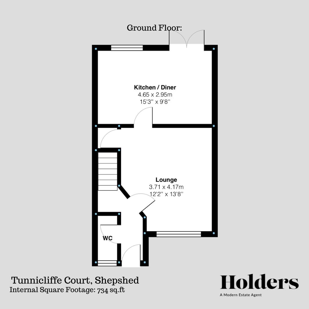 Ground Floor Floorplan for Tunnicliffe Court, Off Woodpecker Way