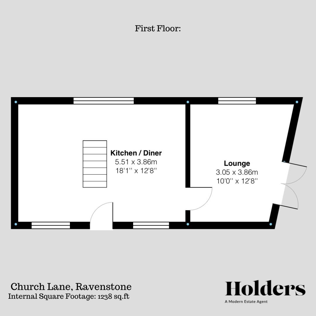 First Floor Floorplan for Church Lane, Ravenstone, Coalville