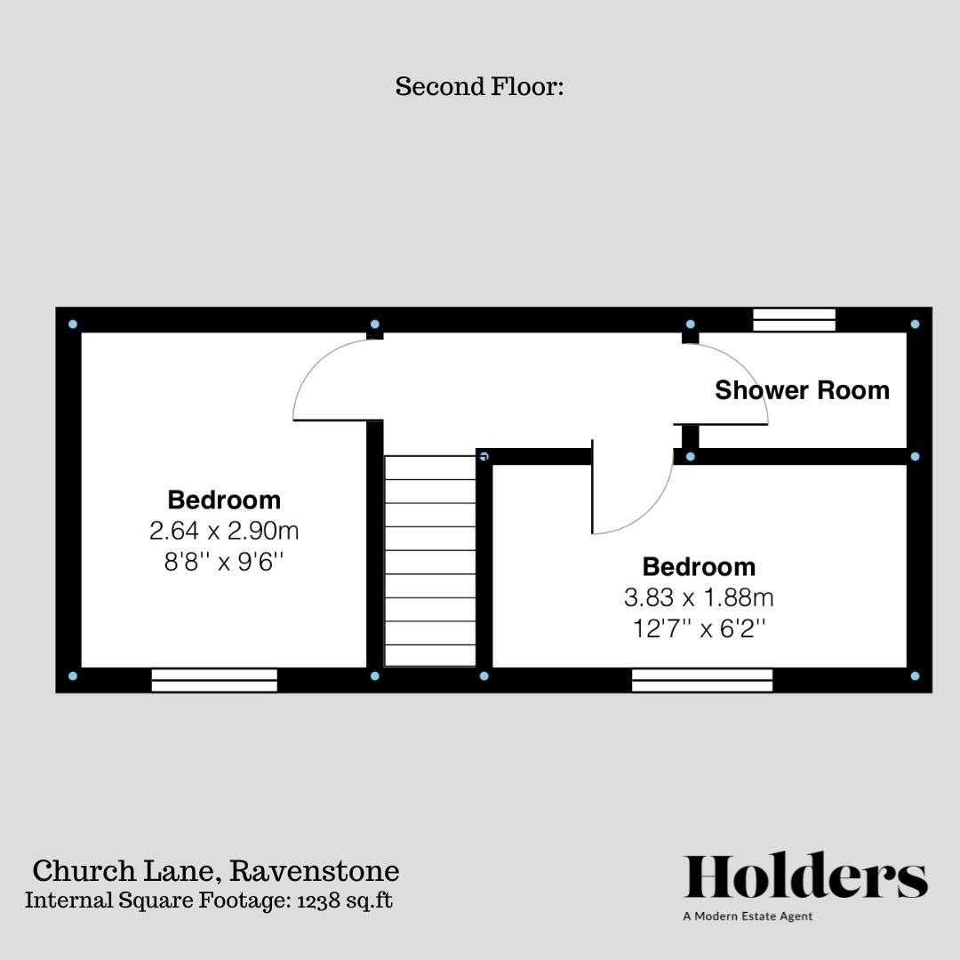 Second Floor Floorplan for Church Lane, Ravenstone, Coalville