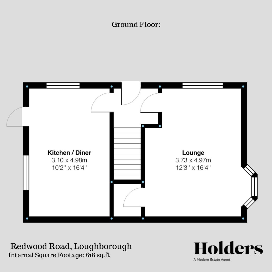 Ground Floor Floorplan for Redwood Road, Loughborough