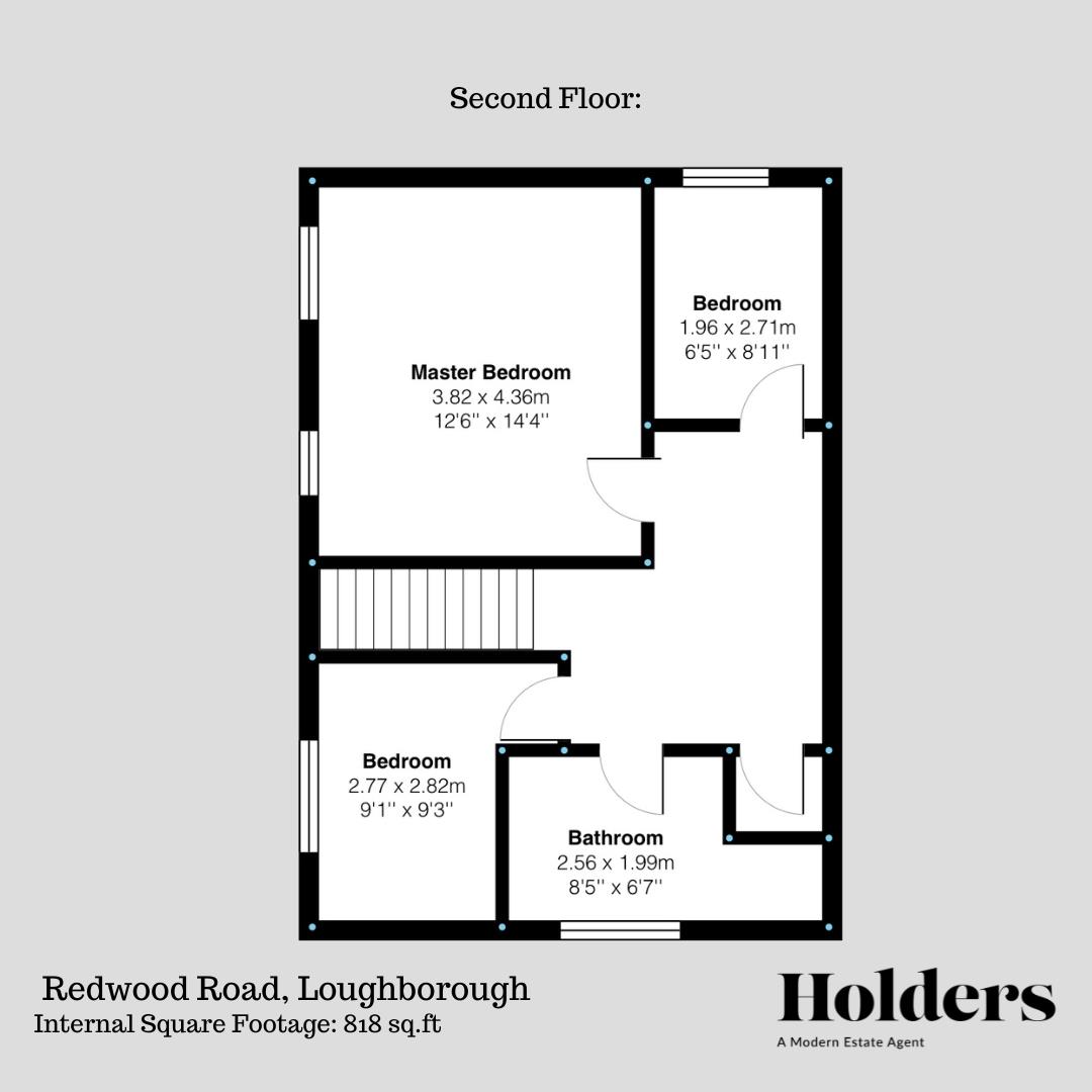 First Floor Floorplan for Redwood Road, Loughborough
