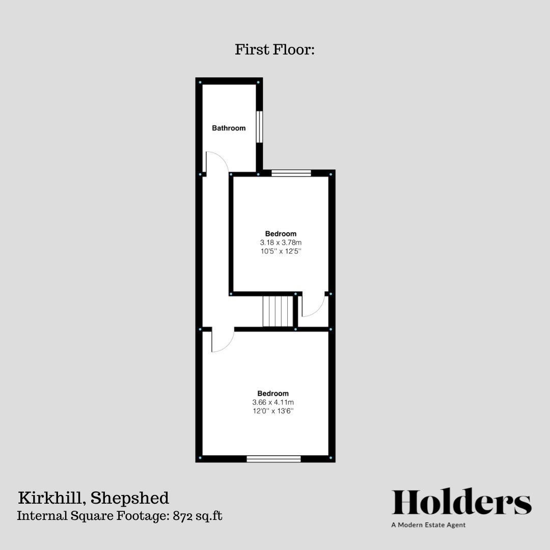 First Floor Floorplan for Kirkhill, Shepshed, Loughborough