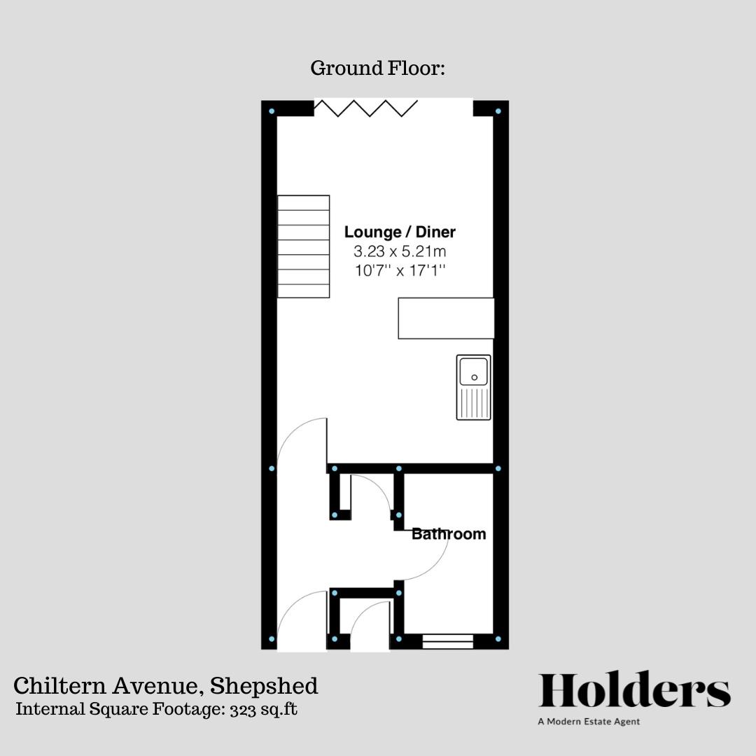 Ground Floor Floorplan for Chiltern Avenue, Shepshed, Loughborough
