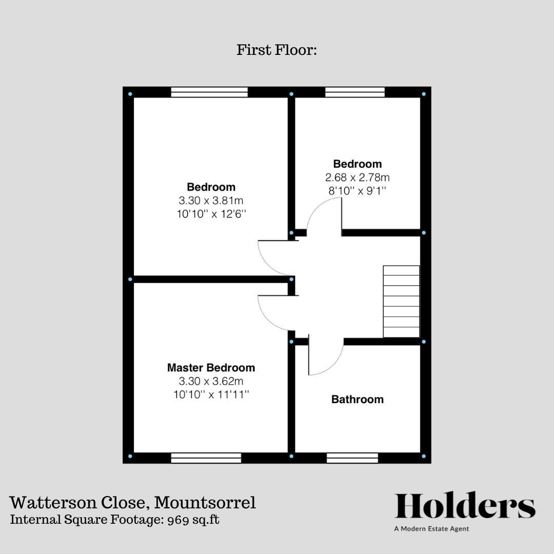 First Floor Floorplan for Watterson Close, Mountsorrel, Loughborough